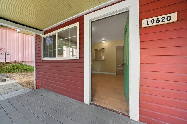 a view of front door of house