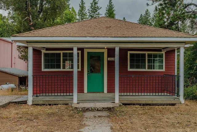a front view of a house