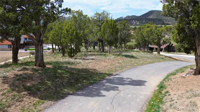 a view of road with trees