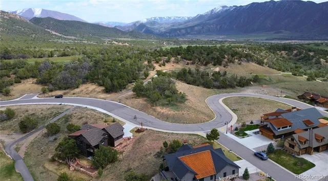 a view of outdoor space with trees all around