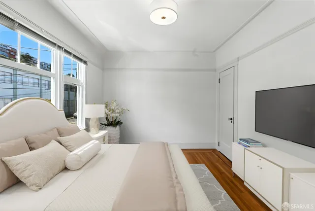 an empty room with a window