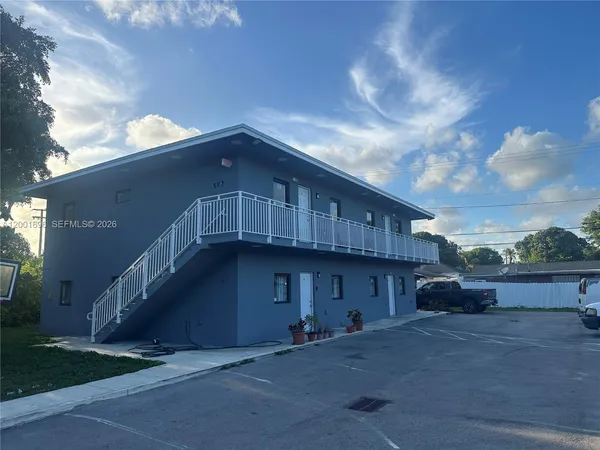 a view of a house with a garage