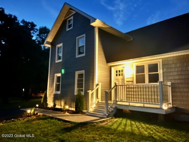 19 Clapper Road Bethlehem, NY 12158 - Photo 4 of 37 Front Entrance at Night