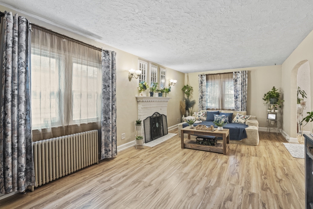 170 Stafford Street Worcester, MA 01603 - Photo 8 of 29 a living room with furniture and a fireplace