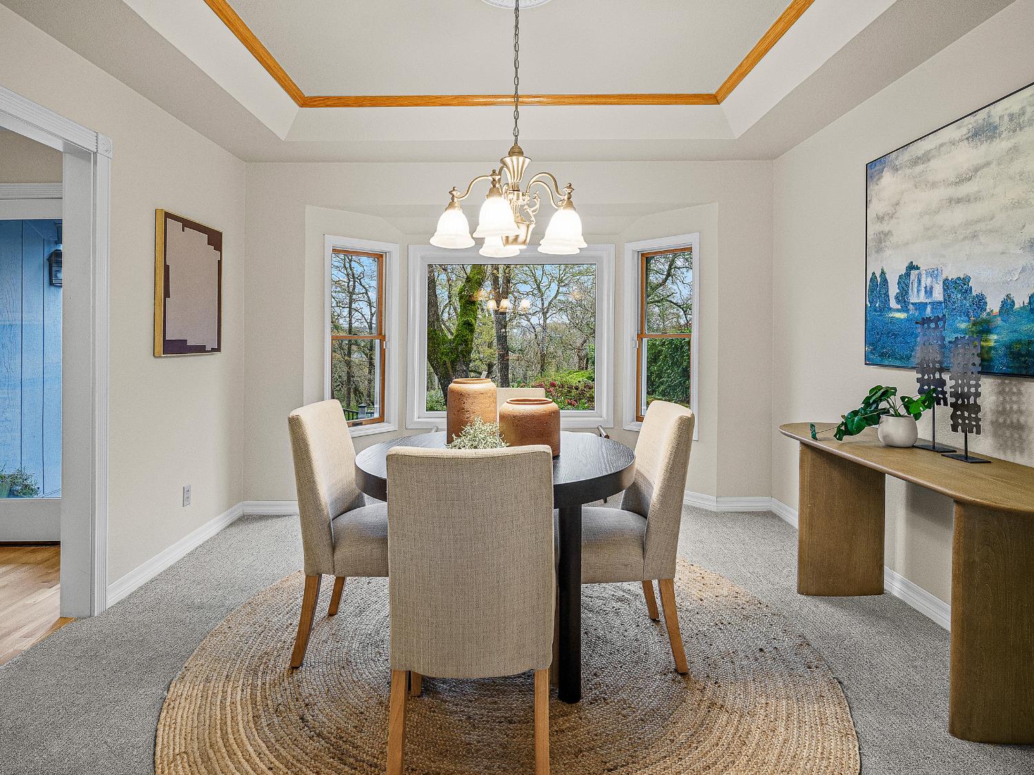 3169 Ridgeview Drive El Dorado Hills, CA 95762 - Photo 6 of 46 a dining room with furniture a chandelier and window
