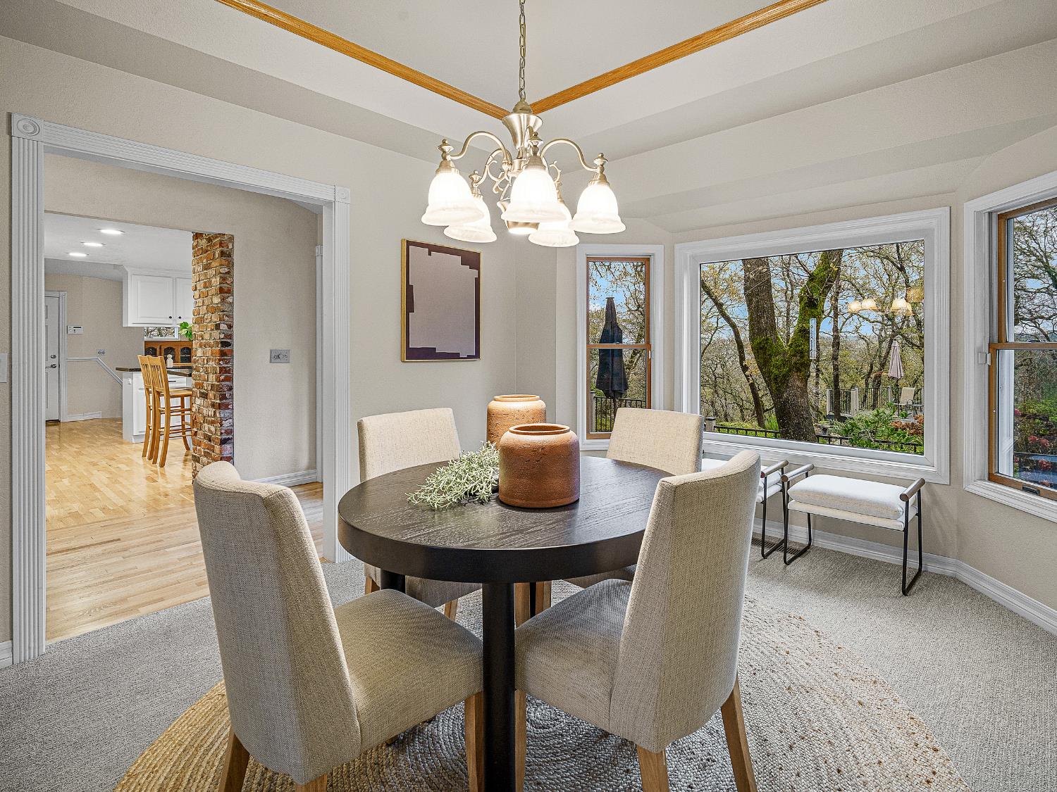 3169 Ridgeview Drive El Dorado Hills, CA 95762 - Photo 7 of 46 a view of a dining room with furniture wooden floor and chandelier