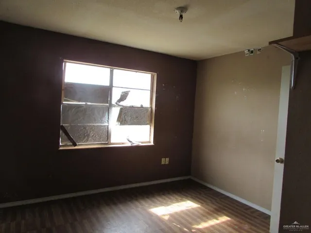 an empty room with a window