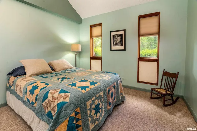 a living room with a couch and a table