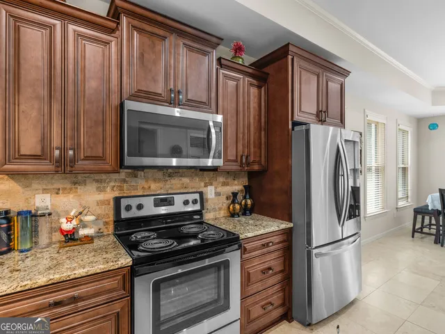 a living room with furniture and a couch