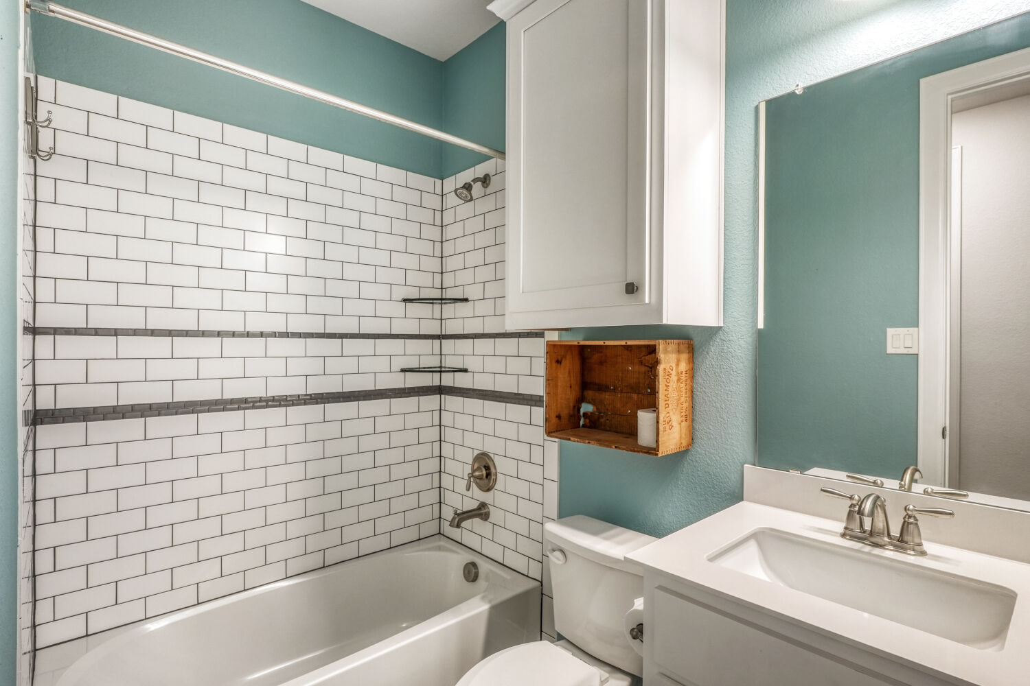 1401 Calago Cove Leander, TX 78641 - Photo 24 of 40 a bathroom with a sink a toilet and shower