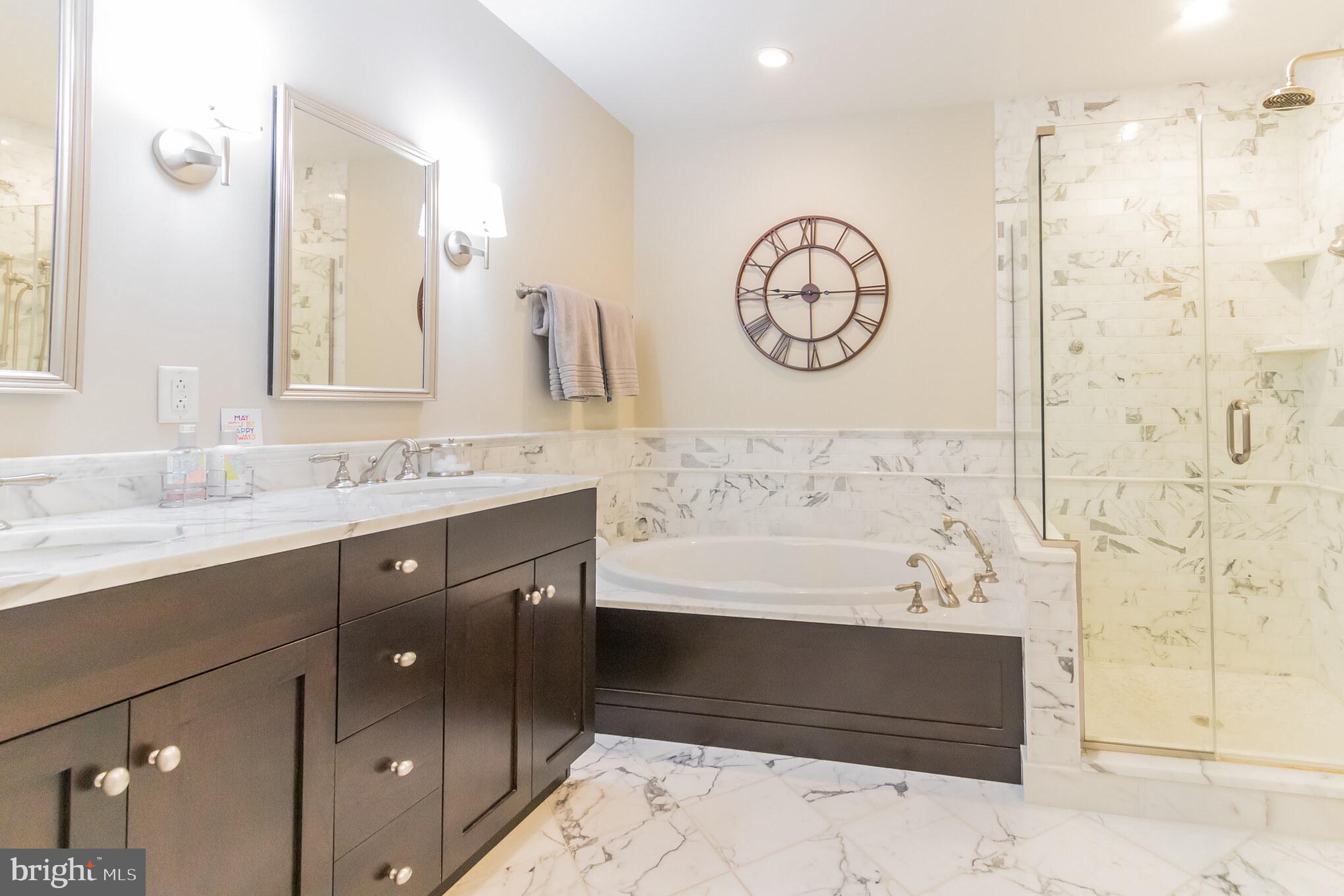 132 Iron Works Way, Unit B Wayne, PA 19087 - Photo 27 of 36 Master Bath Marble Finishes
