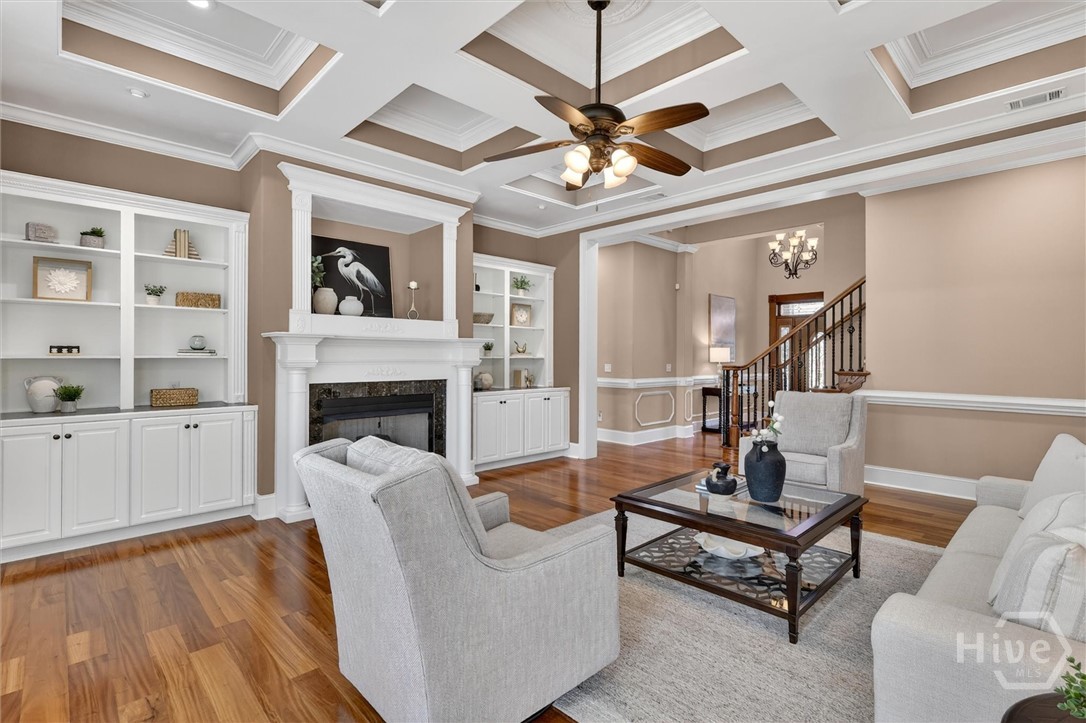 197 Cubbedge Drive Rincon, GA 31326 - Photo 19 of 43 Formal Living Room with Custom Built-ins