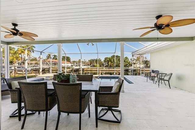 a table and chairs in the patio