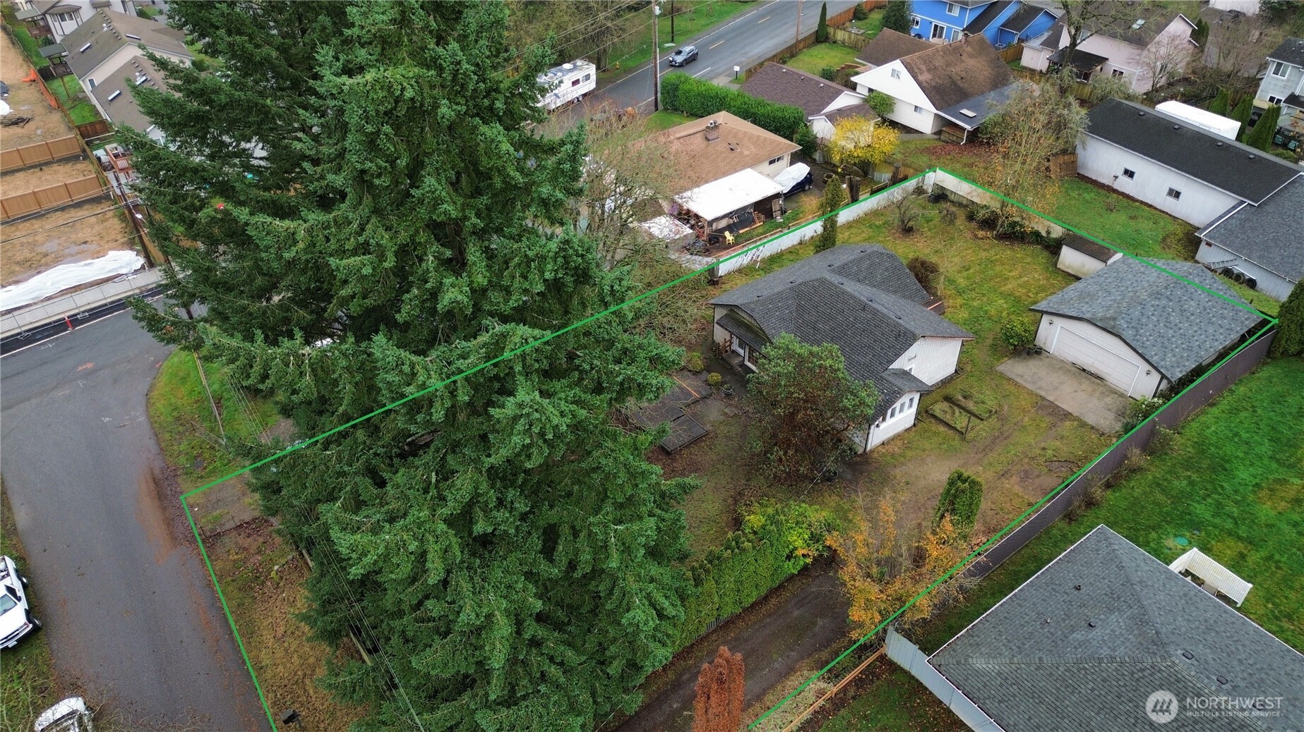 208 78th Place Southwest Everett, WA 98203 - Photo 34 of 36 an aerial view of residential houses with outdoor space