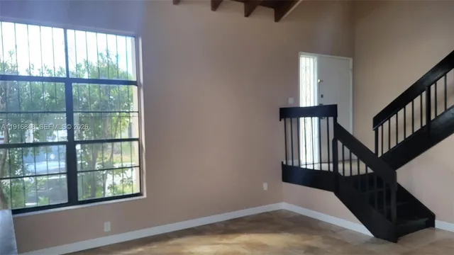 a view of an entryway with a window