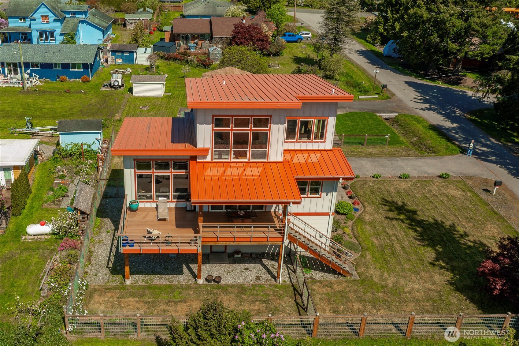 8285 Sunset Street Blaine, WA 98230 - Photo 7 of 38 an aerial view of multiple houses with yard
