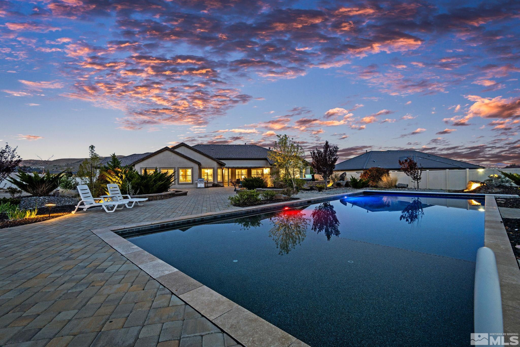 12265 Hidden Sparks, NV 89441 - Photo 3 of 39 a view of outdoor space with swimming pool and furniture