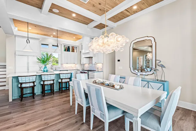 a lobby with furniture and potted plant