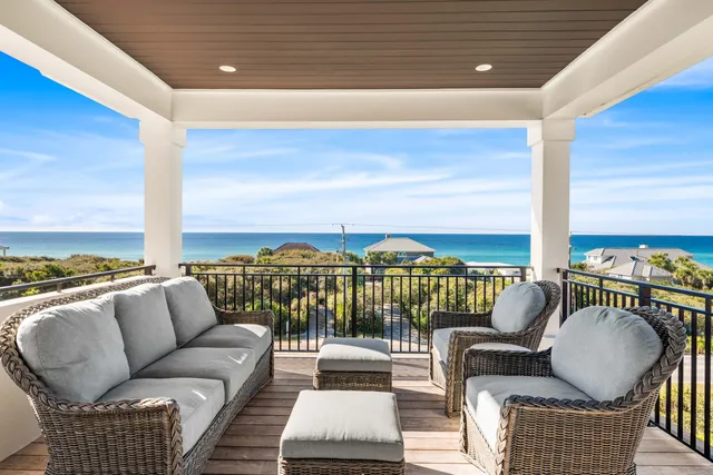 a outdoor space with furniture