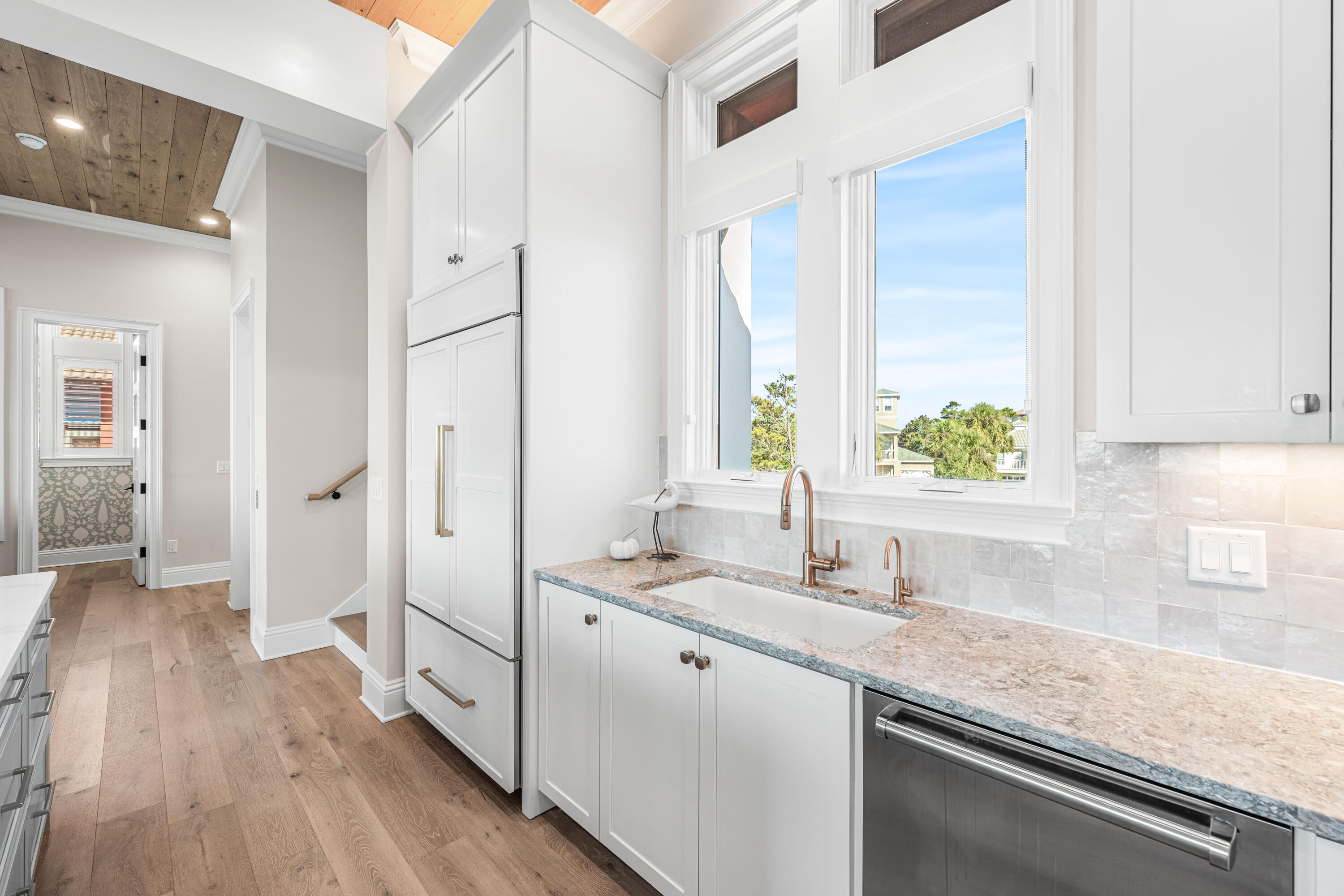 102 Sea Winds Drive Santa Rosa Beach, FL 32459 - Photo 32 of 93 a spacious bathroom with a granite countertop sink mirror and a bathtub