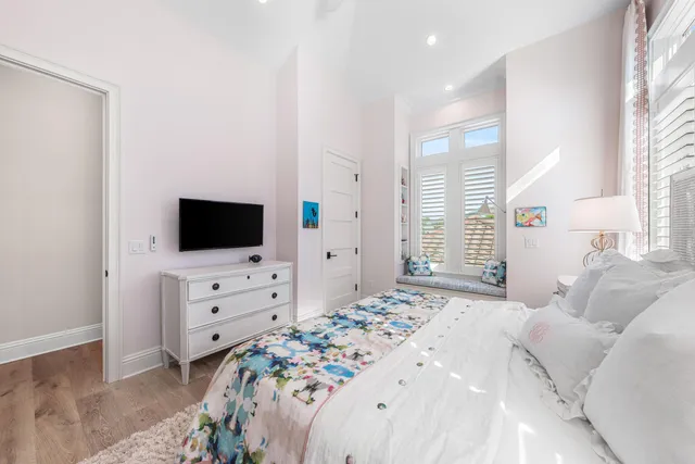 an aerial view of multiple house