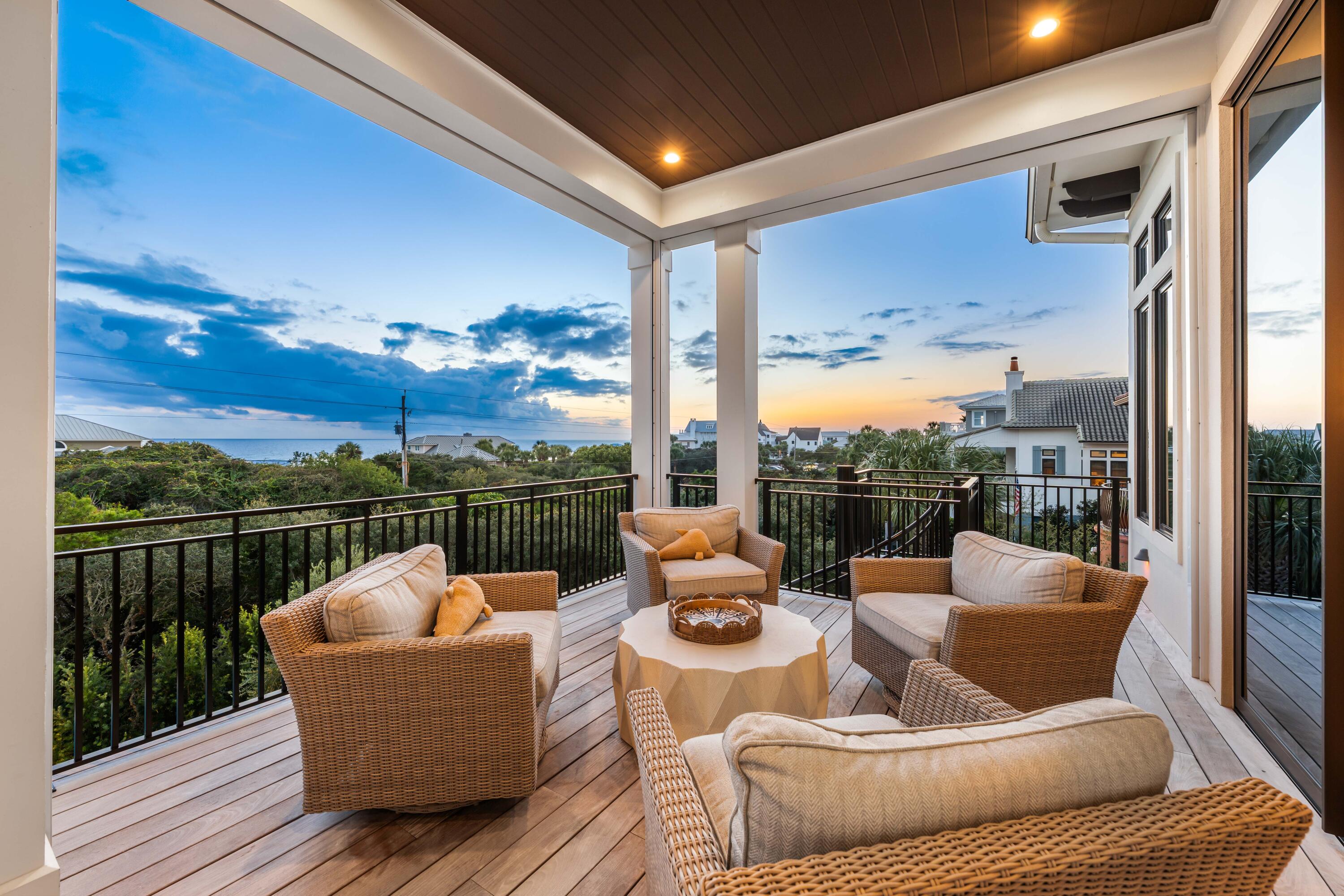 102 Sea Winds Drive Santa Rosa Beach, FL 32459 - Photo 41 of 93 Twilight Balcony View