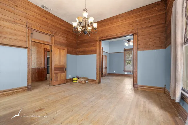 a view of a livingroom with a chandelier