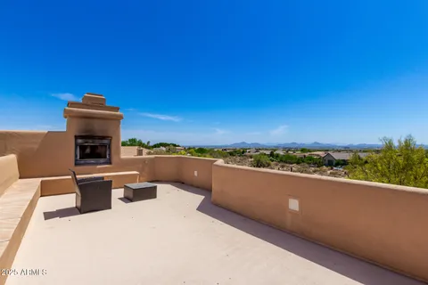 a view of a terrace with a couch