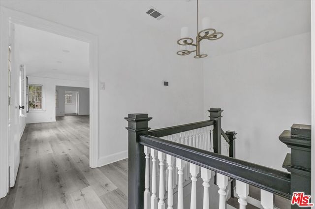 a view of a hallway with a small space