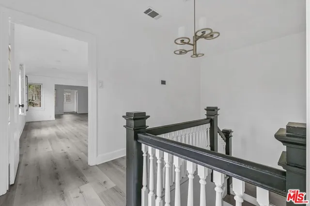 a view of a hallway with a small space