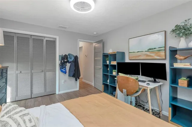 an aerial view of multiple house