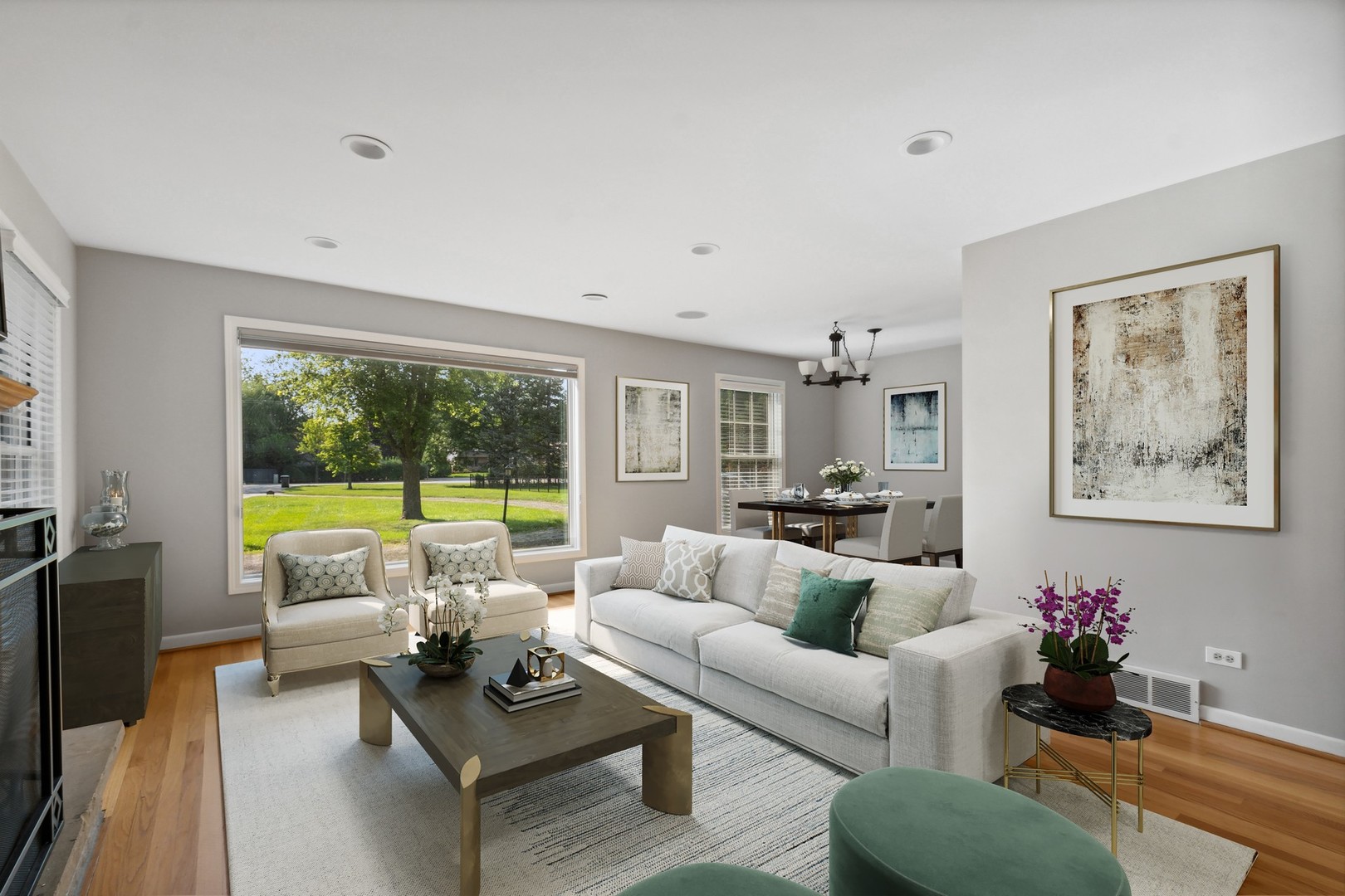 2425 Pfingsten Road Glenview, IL 60026 - Photo 5 of 22 a living room with furniture and a large window