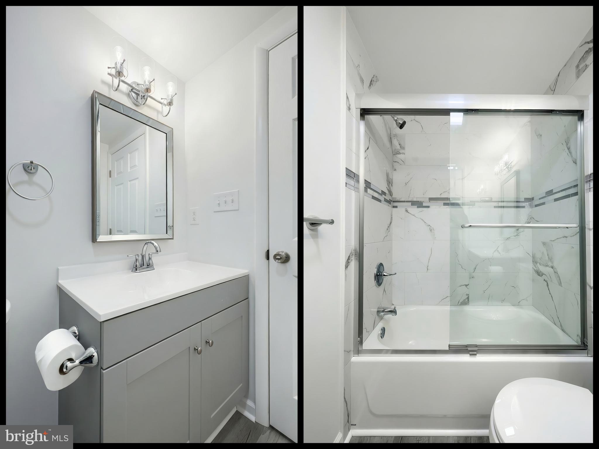 287 Chestnut Hill Road York, PA 17402 - Photo 16 of 36 a bathroom with a sink mirror and a shower