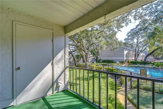 a city view from a balcony