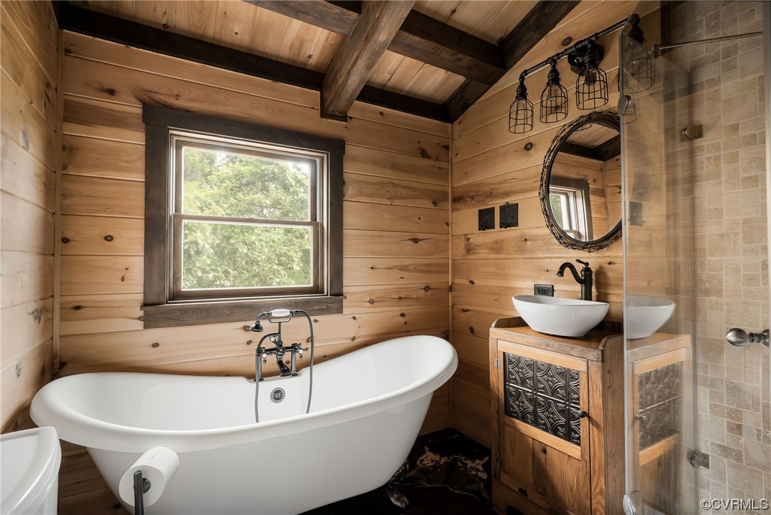 1797 Flattop Mountain Road Free Union, VA 22940 - Photo 17 of 43 Primary bathroom with clawfoot tub