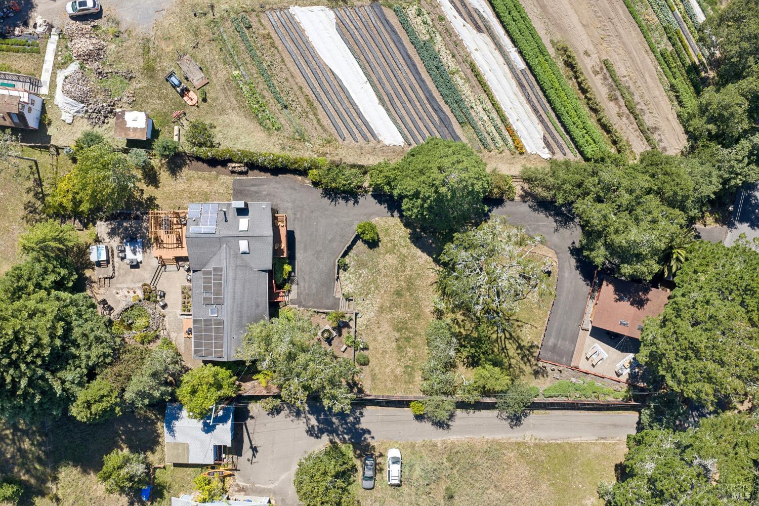 10931 Barnett Valley Road Sebastopol, CA 95472 - Photo 8 of 57 Main home at left w/ the art studio at right...