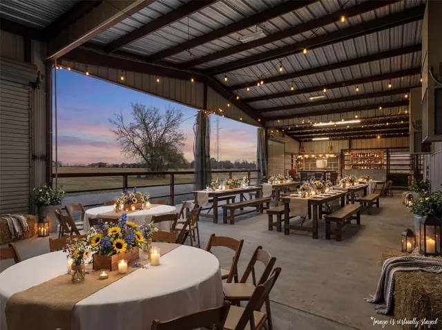 a view of a lake with houses with outdoor space
