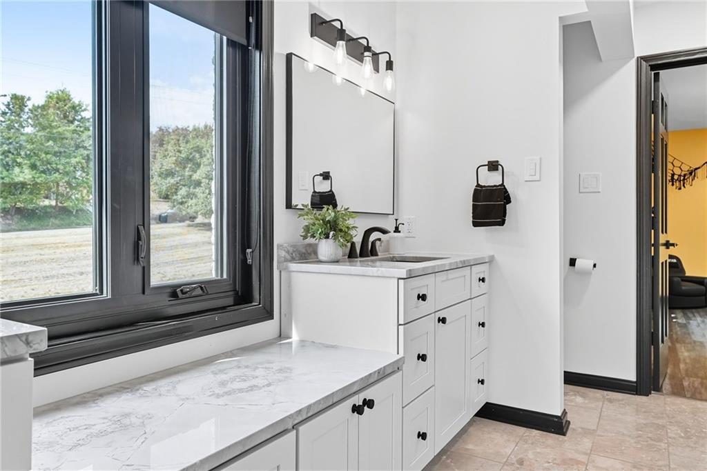 2460 Nicholson Road Sewickley, PA 15143 - Photo 30 of 50 a bathroom with a sink and a mirror
