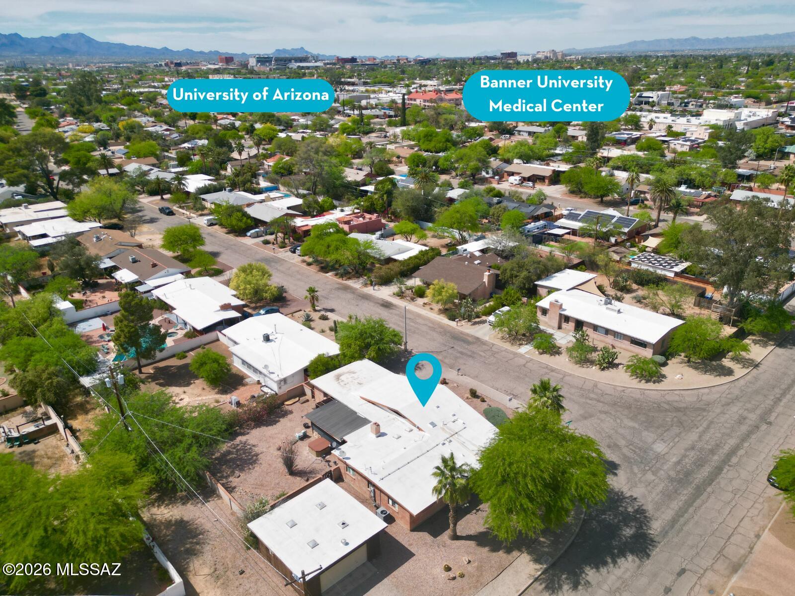 2934 East Exeter Street Tucson, AZ 85716 - Photo 18 of 20 an aerial view of residential houses with outdoor space