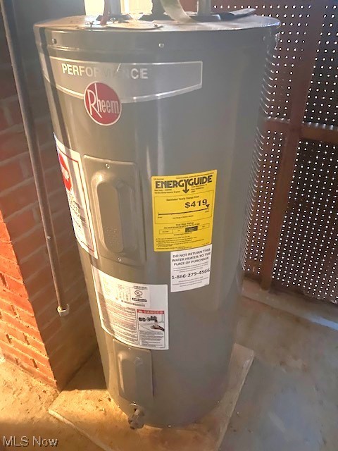 4230 Bluestone Road South Euclid, OH 44121 - Photo 25 of 35 Interior details with concrete flooring and electric water heater