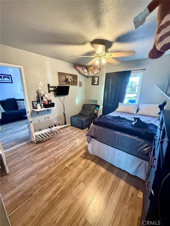 a view of a refrigerator in a kitchen