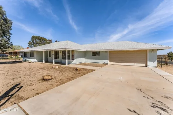 front view of house with large space