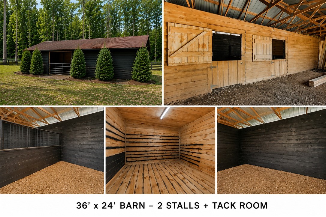 414 Devon Way Anderson, SC 29621 - Photo 46 of 50 Equipped with two stalls and a tack room, this 36' x 24' barn offers practical horse facilities.