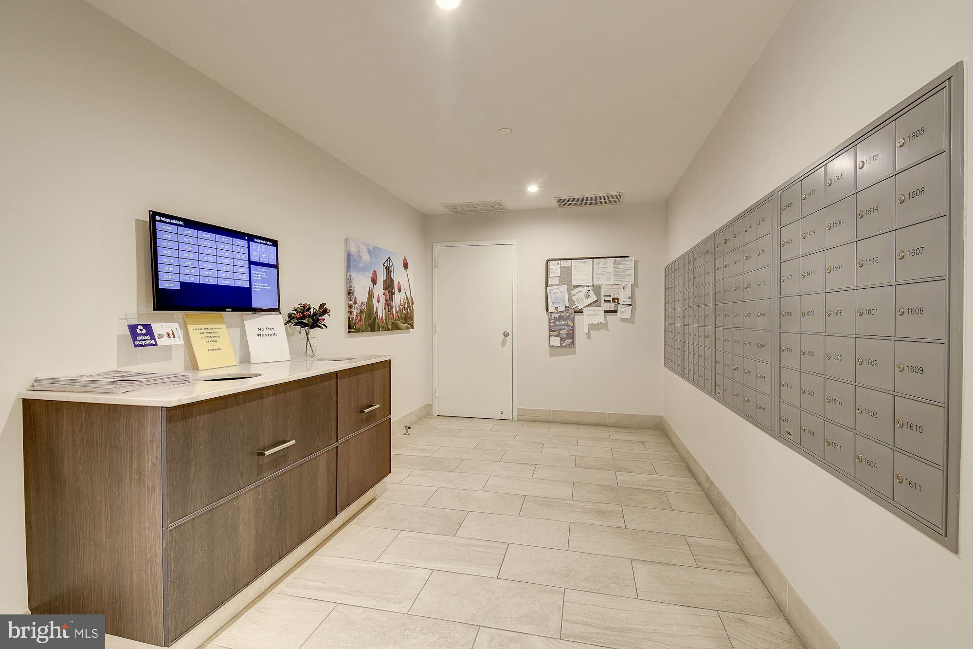 1301 North Courthouse Road, Unit 707 Arlington, VA 22201 - Photo 20 of 22 Mail Room with 24 Hour Package Pick-up