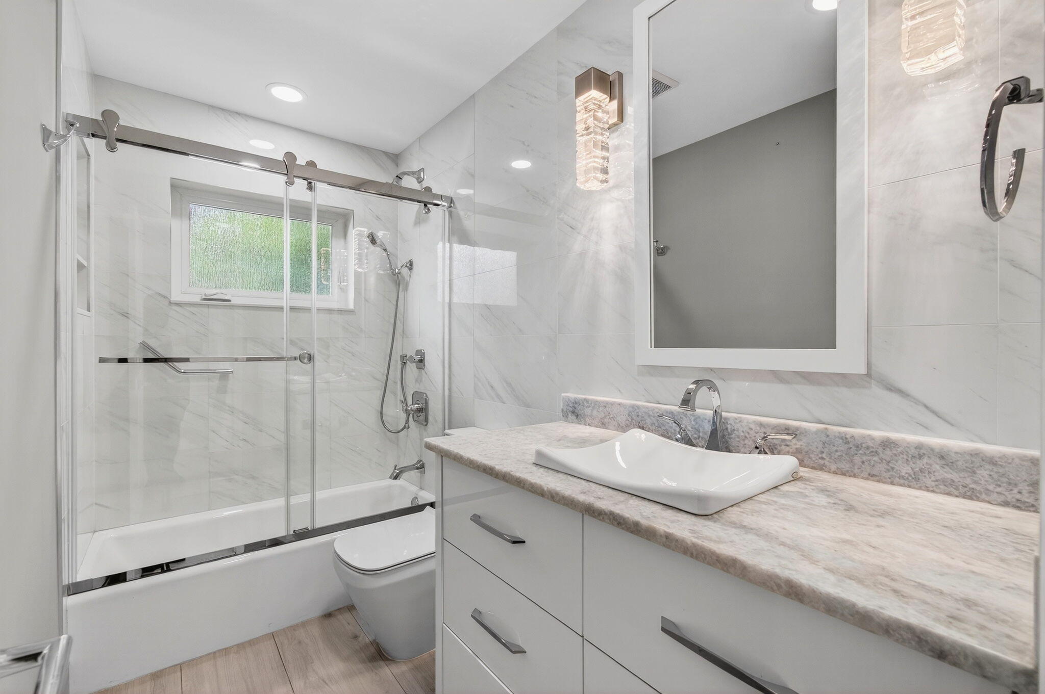 17350 Springtree Lane Boca Raton, FL 33487 - Photo 49 of 83 a bathroom with a granite countertop sink toilet and shower