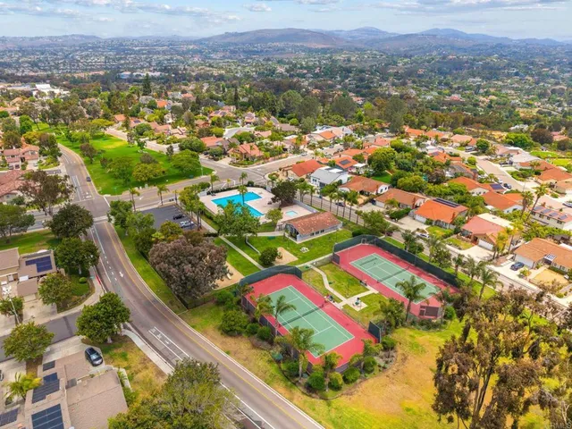 a view of city and mountain