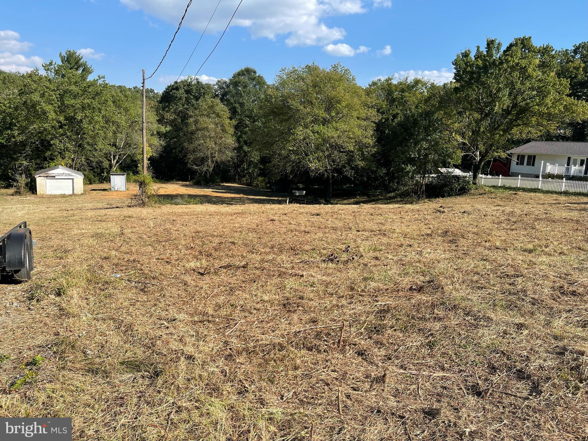 a view of open space with trees