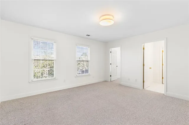 an empty room with an entryway