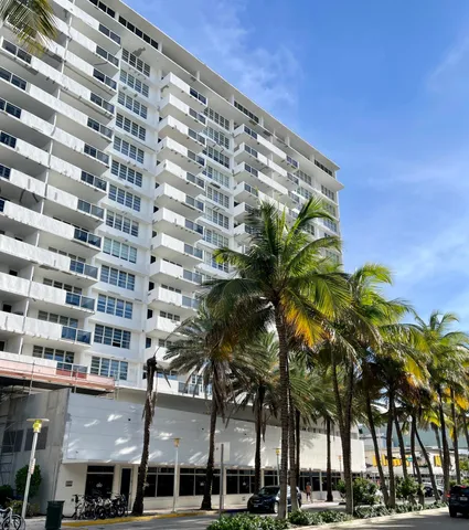 a front view of a building