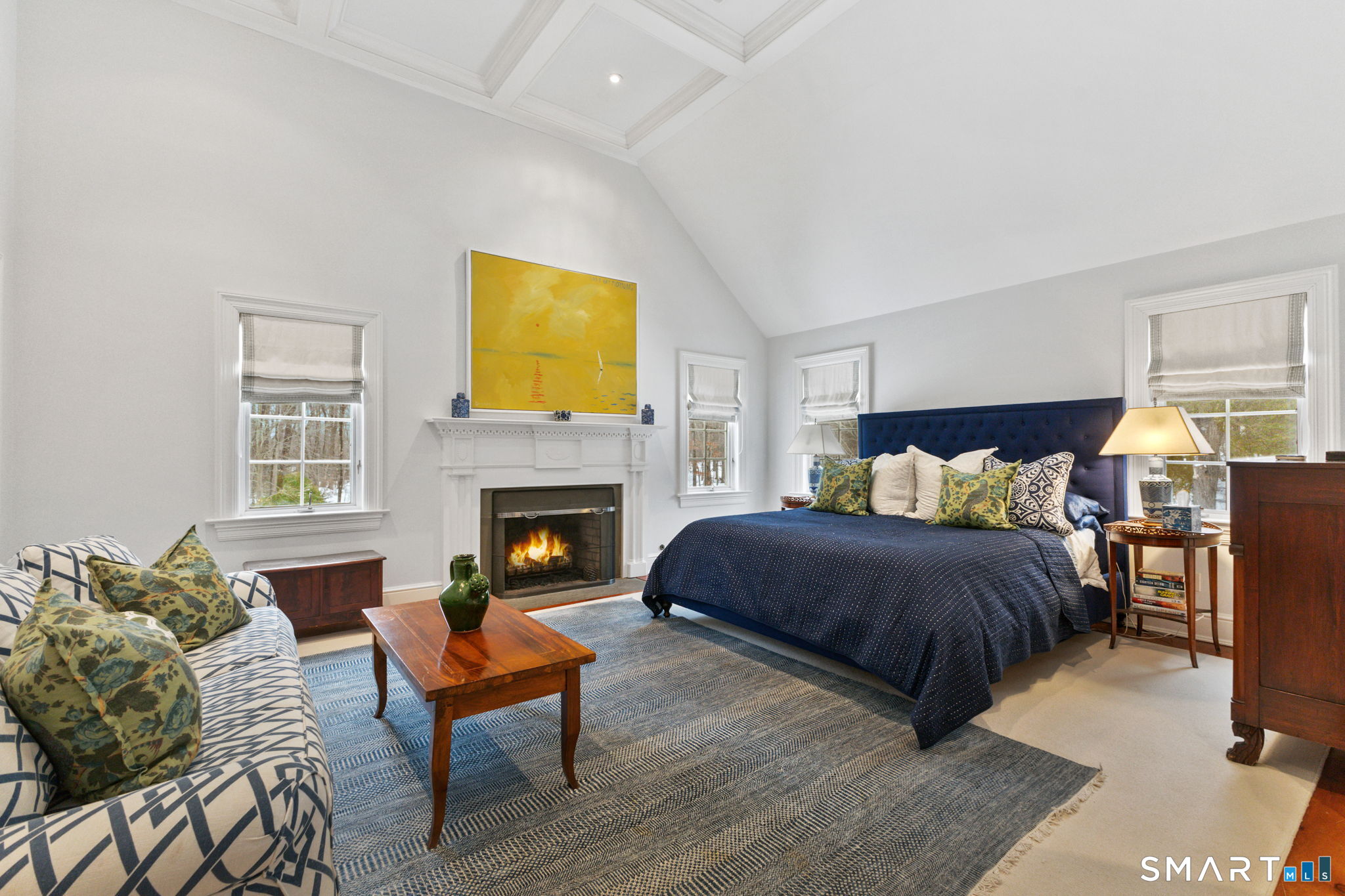 245 Benedict Hill Road New Canaan, CT 06840 - Photo 42 of 49 a bedroom with a bed and a couch